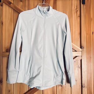 Apana Full Zip Structured Basic Jacket Women Size Small Light Aqua